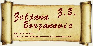 Željana Borzanović vizit kartica